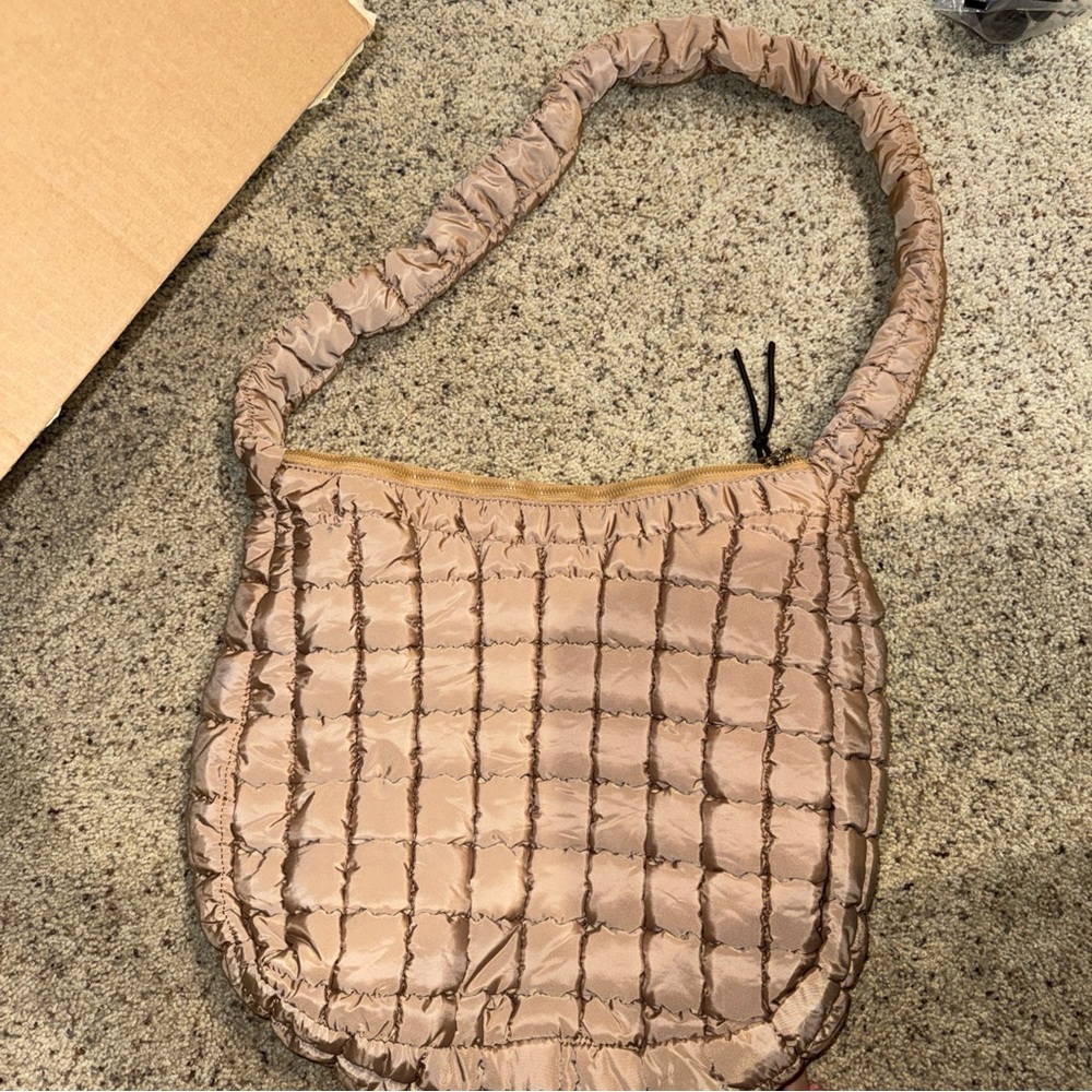 Stylish Tan Quilted Women's Bag